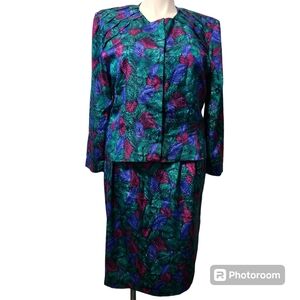 Liz Claiborne Skirt Matching Top Multi Size 16